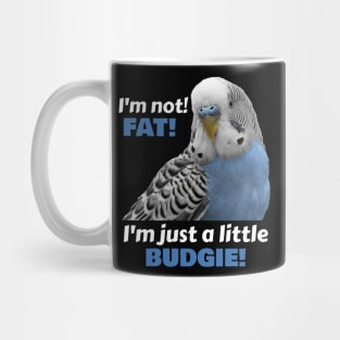 Fat Budgie Blue Parakeet Parrot Mug